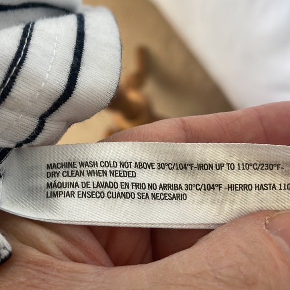 Denim & Flower Ricky Singh White & Black Striped Long Sleeve Shirt - Size Small - Picture 11 of 13